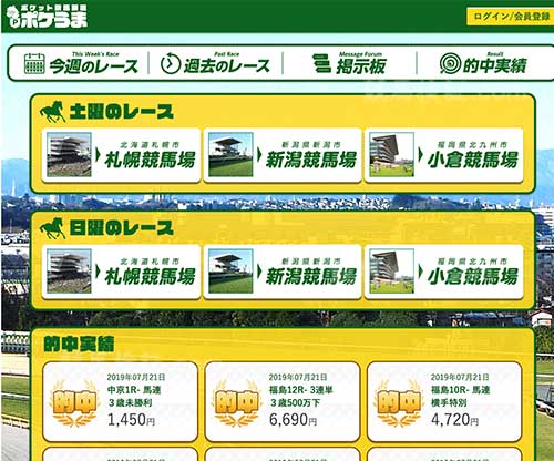 ポケット競馬新聞 ポケうまという競馬予想サイトの画像