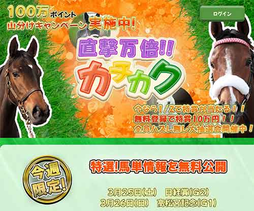 直撃万倍カチカク　競馬予想サイト