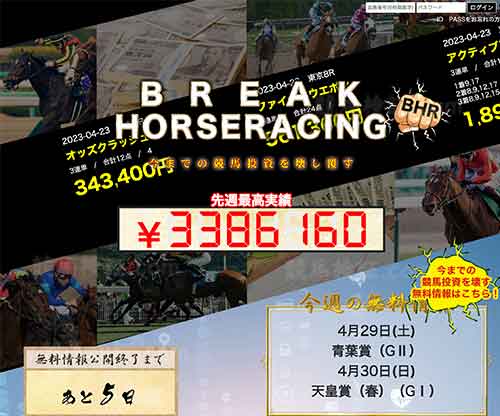 ブレイクホースレーシング　競馬予想サイト