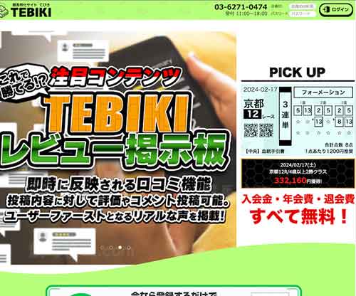 TEBIKI（テビキ）　競馬予想サイト