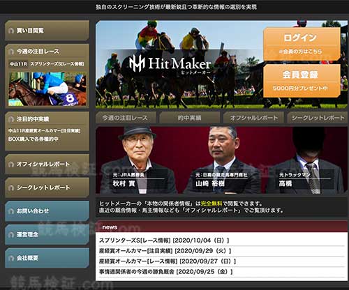 ヒットメーカー　競馬予想サイト