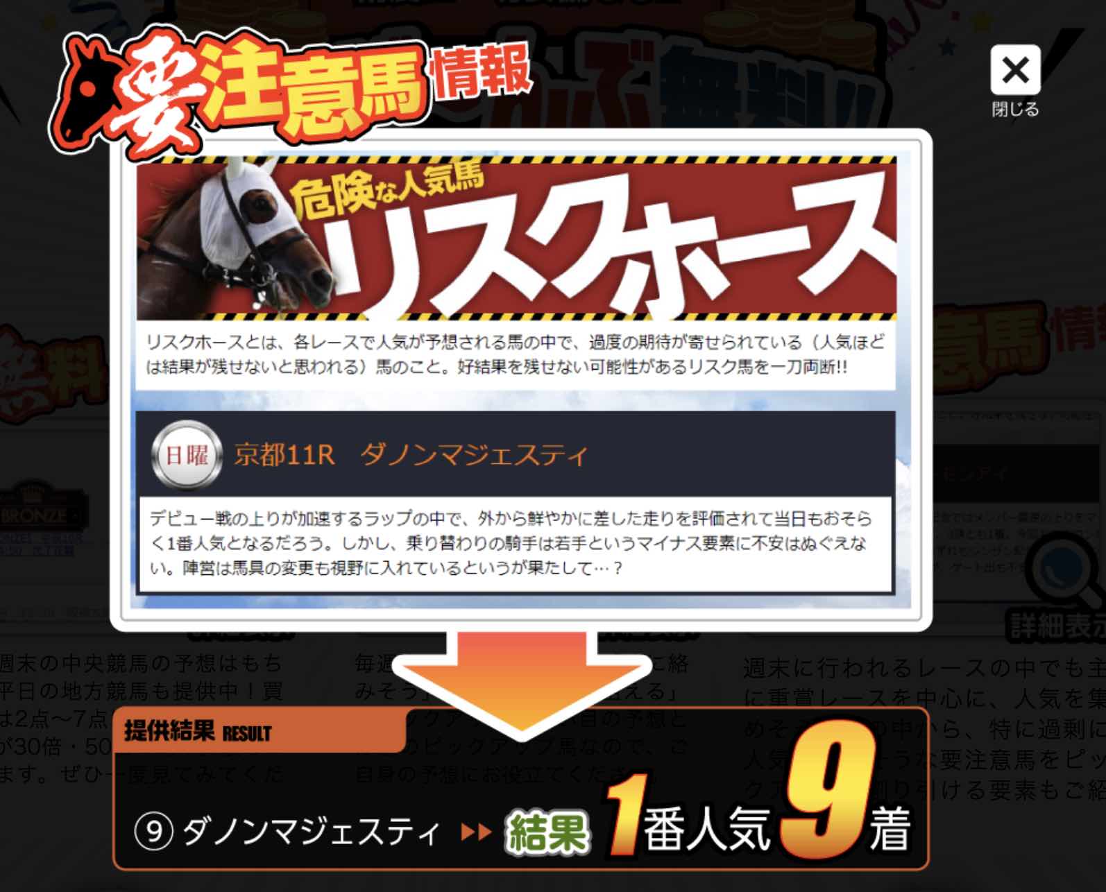 必中インパクト(必中IMPACT)の危険馬選定