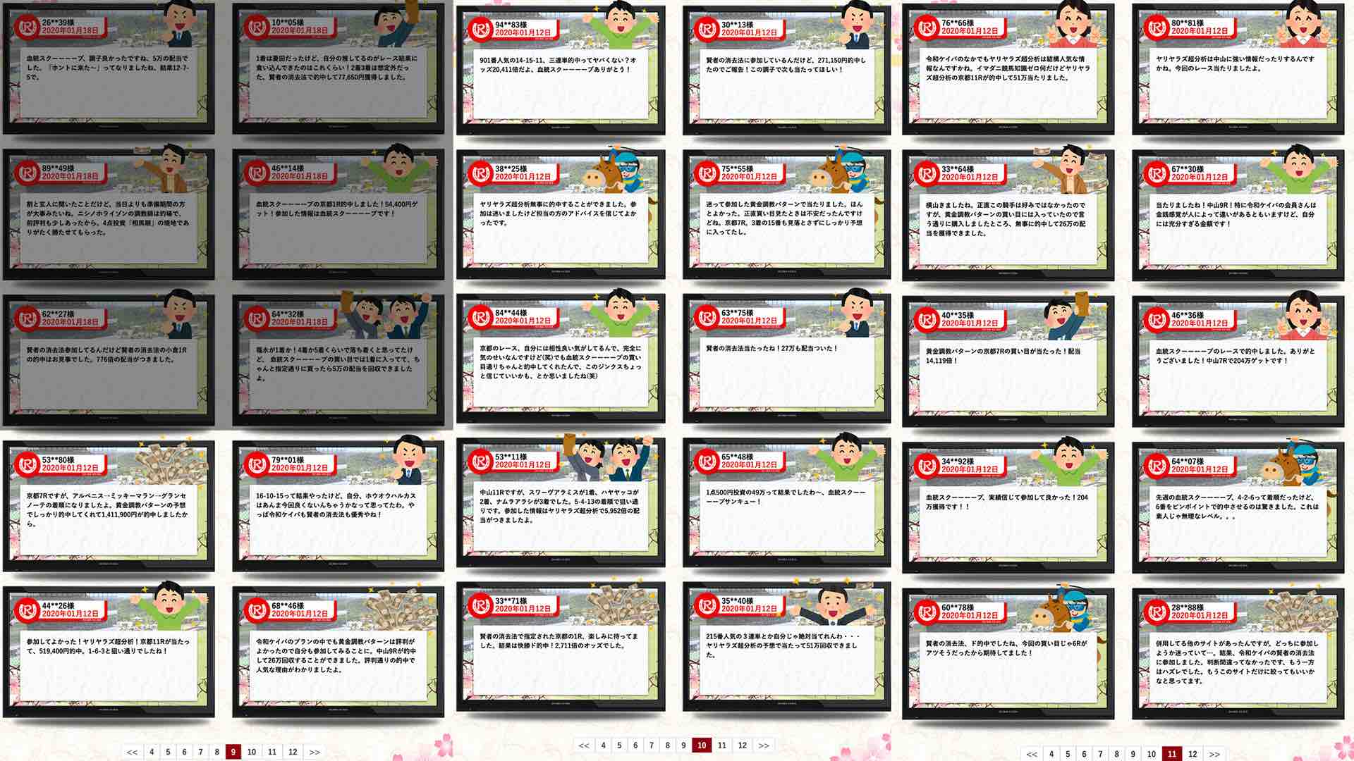 令和競馬(令和ケイバ)という競馬予想サイトの12日の声