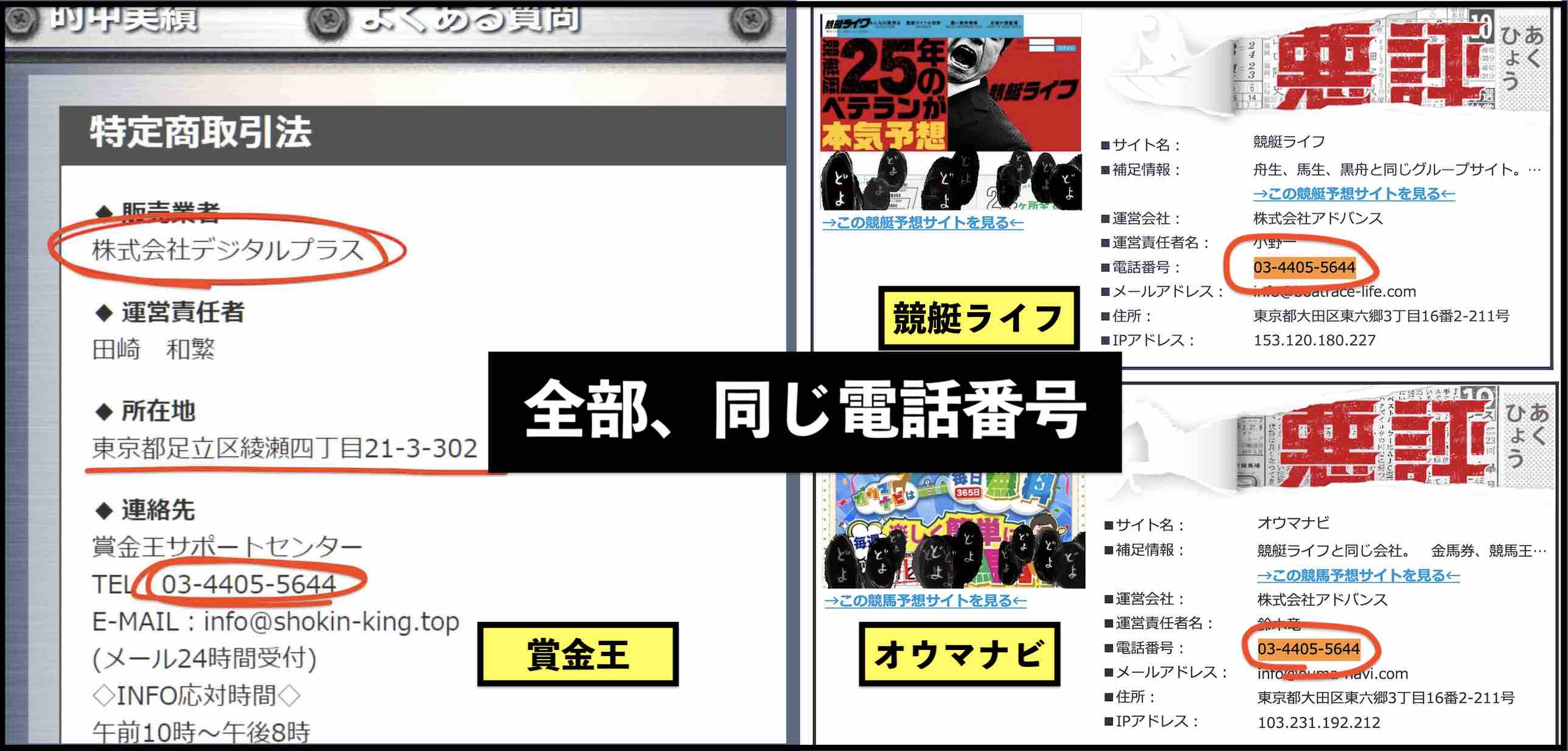オウマナビのグループサイトが他にも見つかる