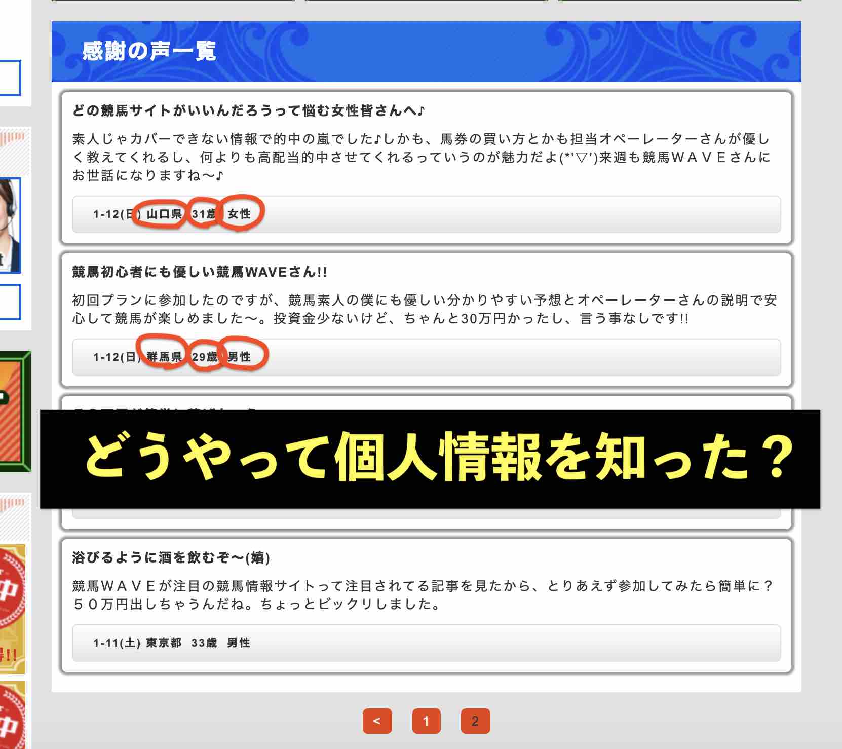競馬WAVE(競馬ウェーブ) という競馬予想サイトの感謝の声は嘘