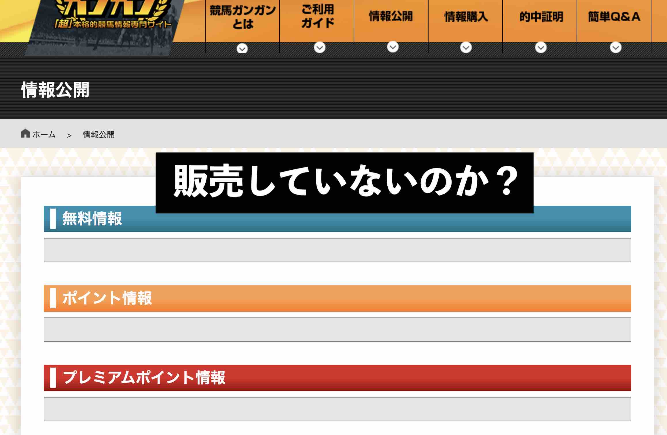 競馬ガンガンという競馬予想サイトは稼働していない?