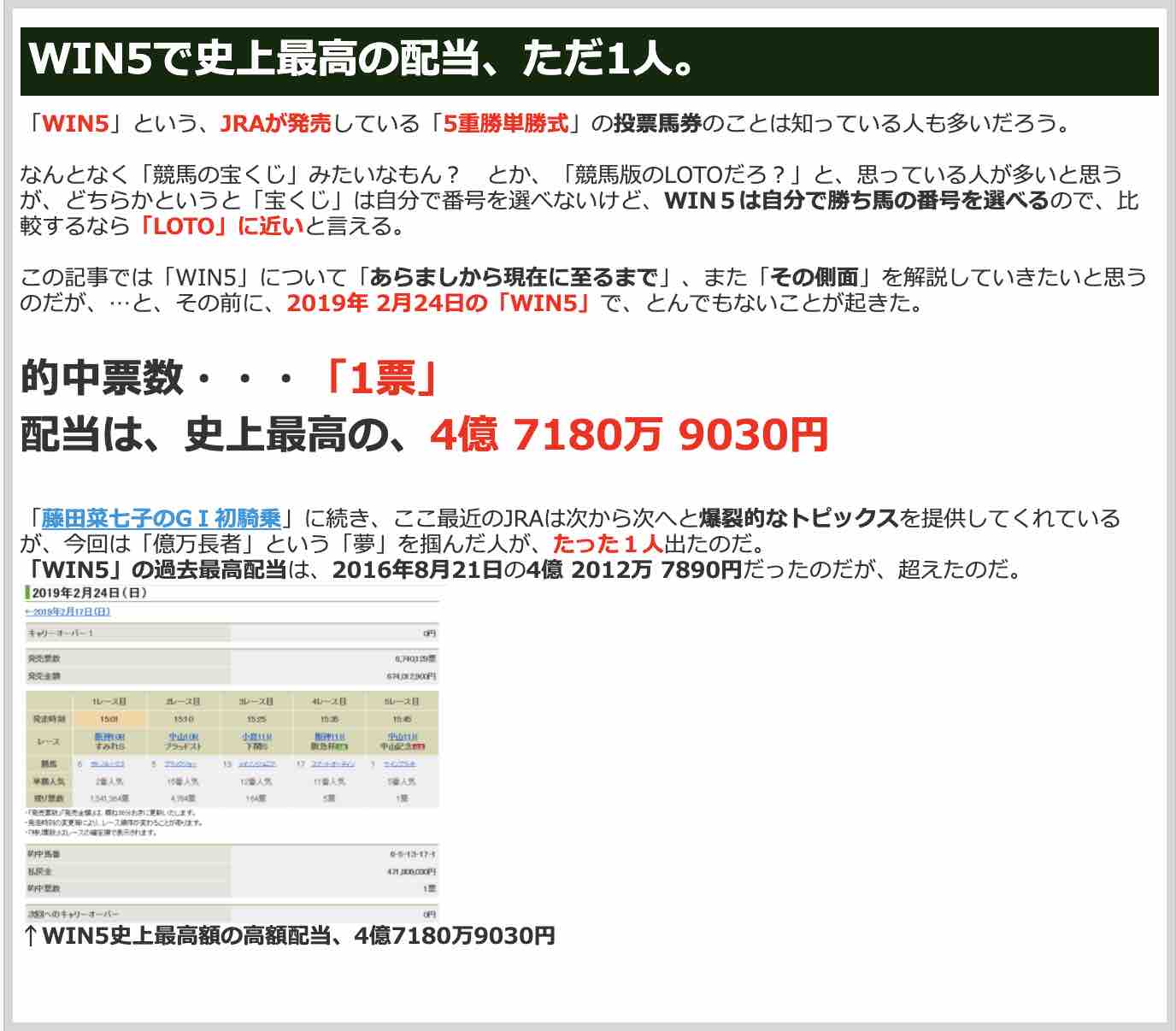 競馬コンテンツ「インターネット投票WIN5とは?」