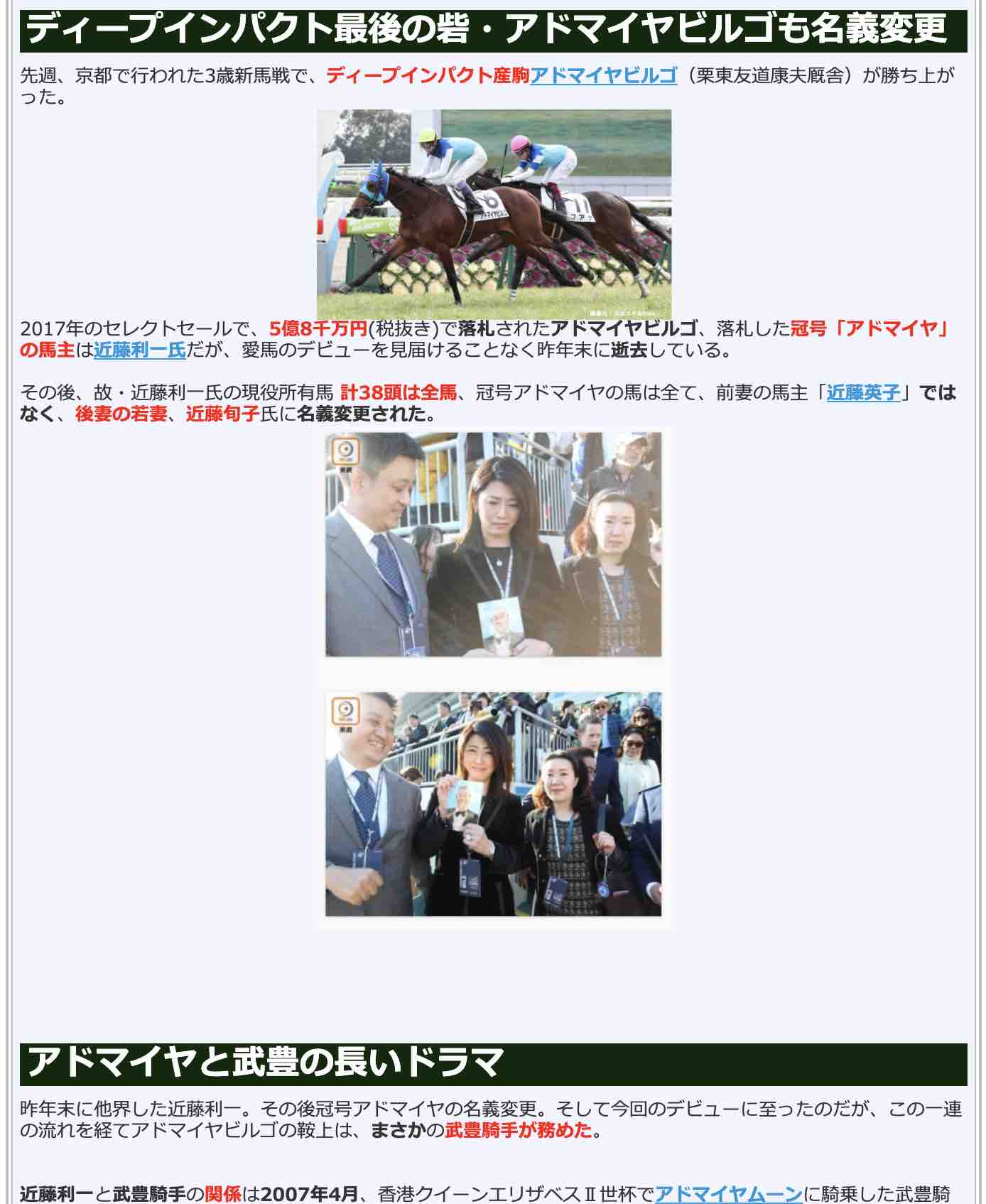 競馬検証.comの競馬コラム「ディープ最後の砦・アドマイヤビルゴ」