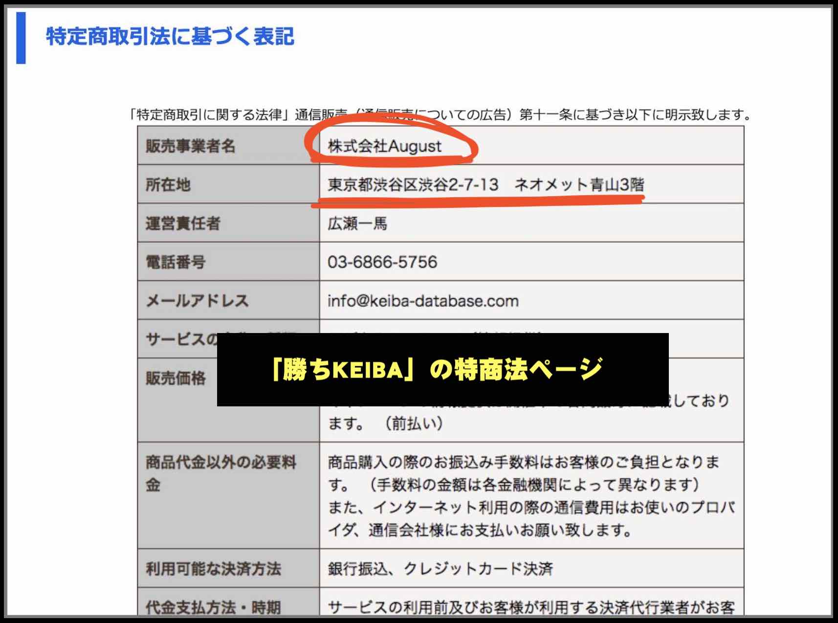 高配当XXXという競馬予想サイトの運営社は勝ちKEIBAの運営会社と同じ