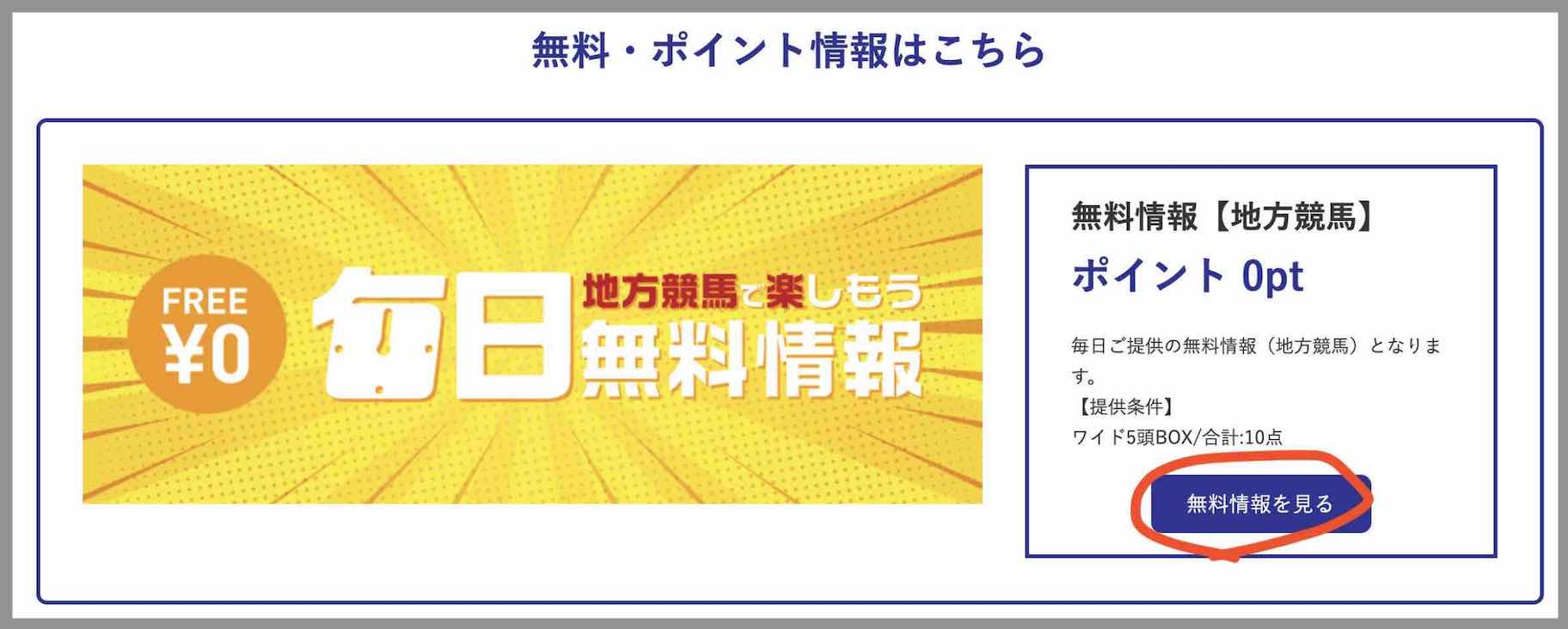 LAP競馬という競馬予想サイトの地方競馬の無料情報(無料予想)