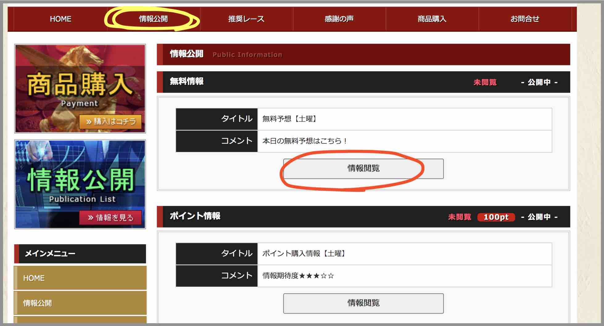 GRACE(グレイス)という競馬予想サイトの無料予想(無料情報)を確認する