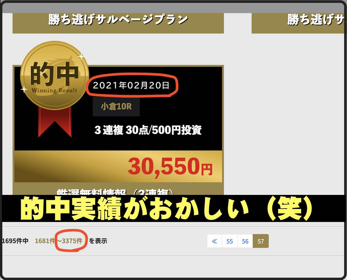 ビット競馬の的中実績が笑える