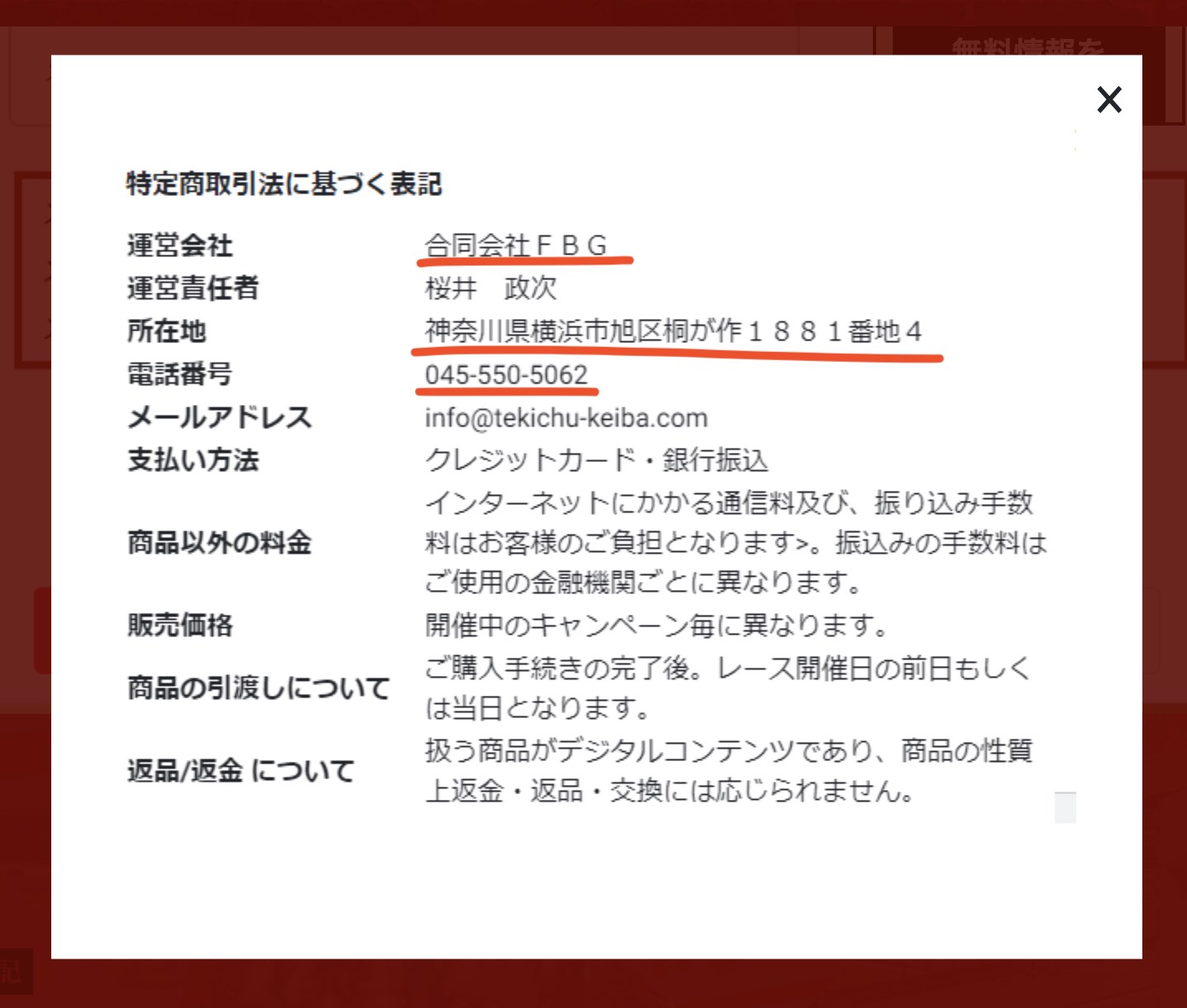 ハナミチという競馬予想サイトのの運営会社情報