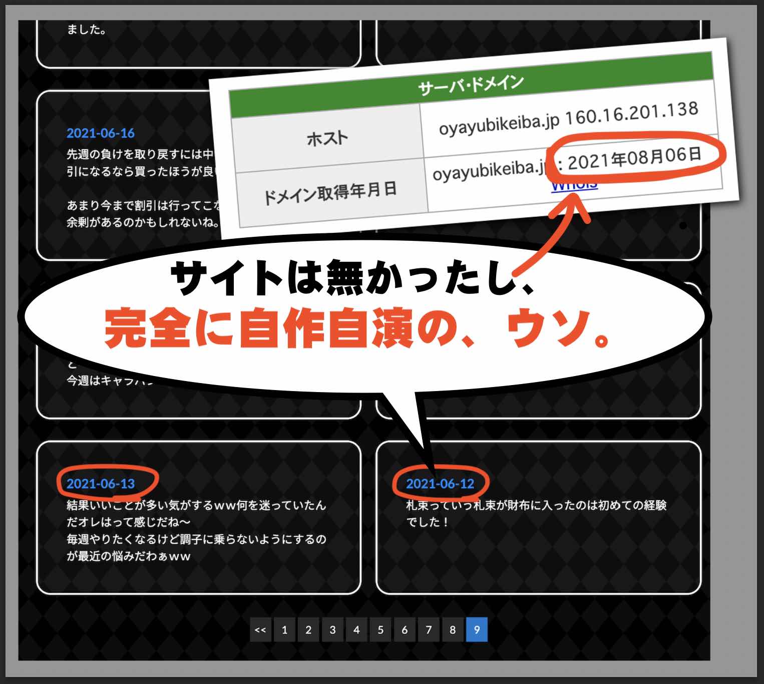オヤユビ競馬(OYAYUBI競馬)という競馬予想サイトは嘘をつく