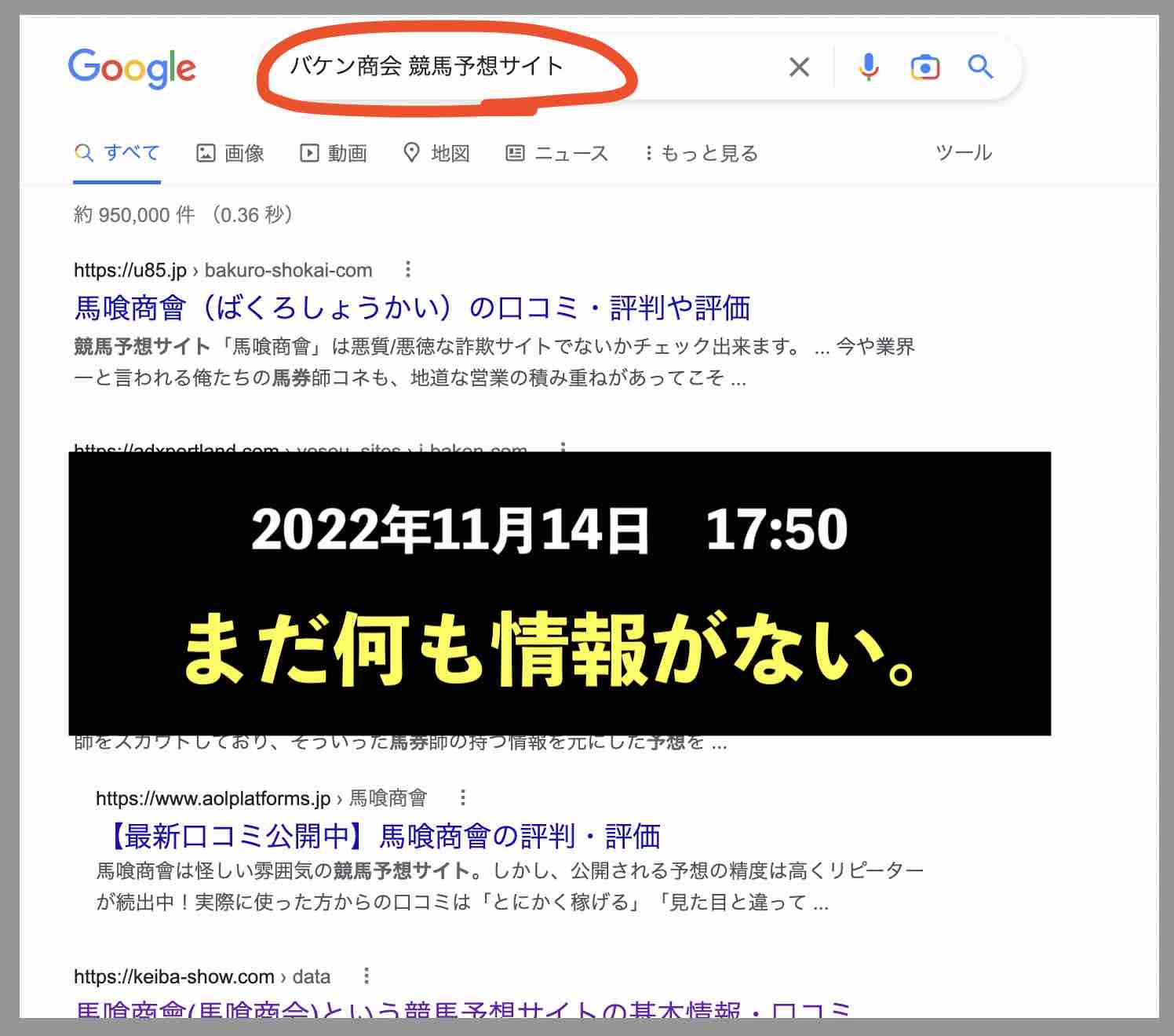 バケン商会のサイト情報検索結果