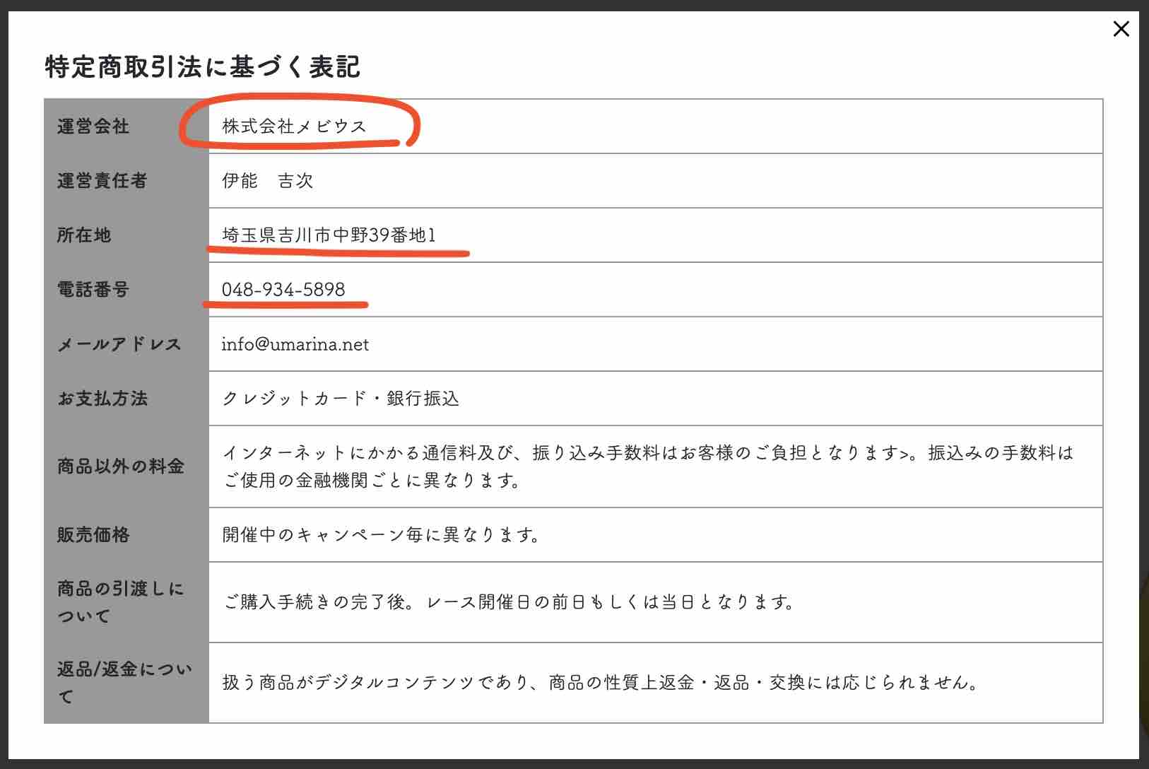 ダビアカ(ダービーアカデミア)という競馬予想サイトの運営会社情報