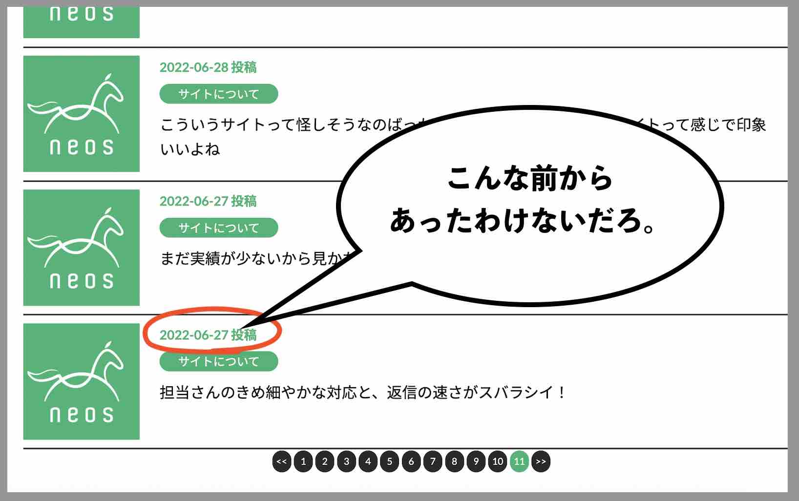 ネオス(neos)の利用者の声は ウソ