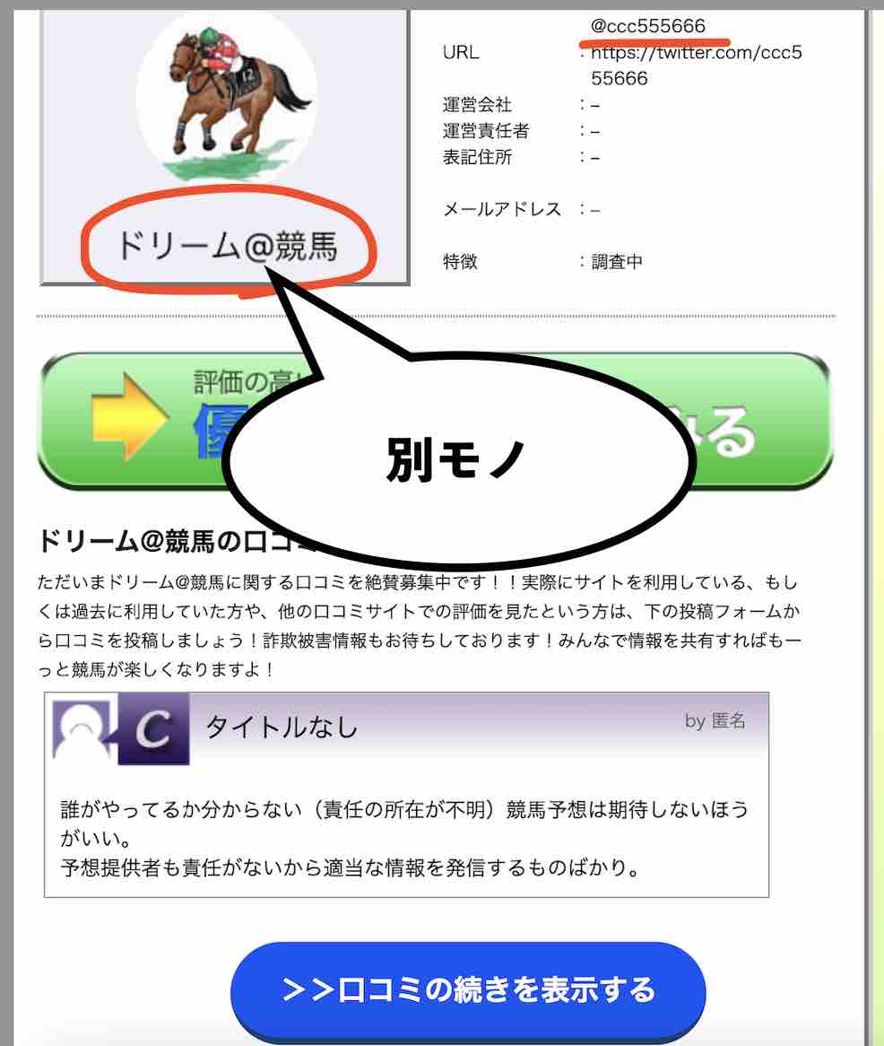 DKドリーム競馬とはまったくの別物