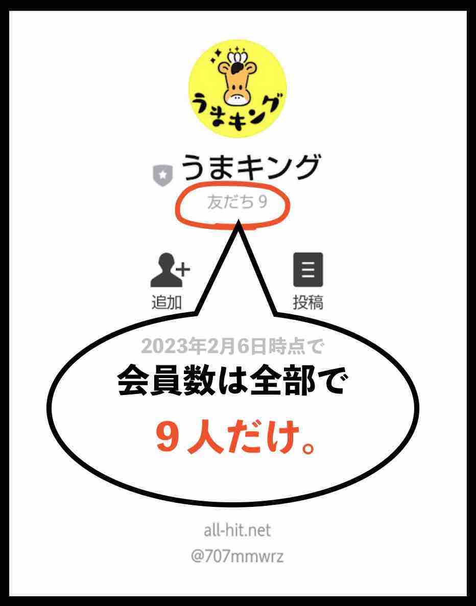 うまキングという競馬予想サイトのリアル会員数