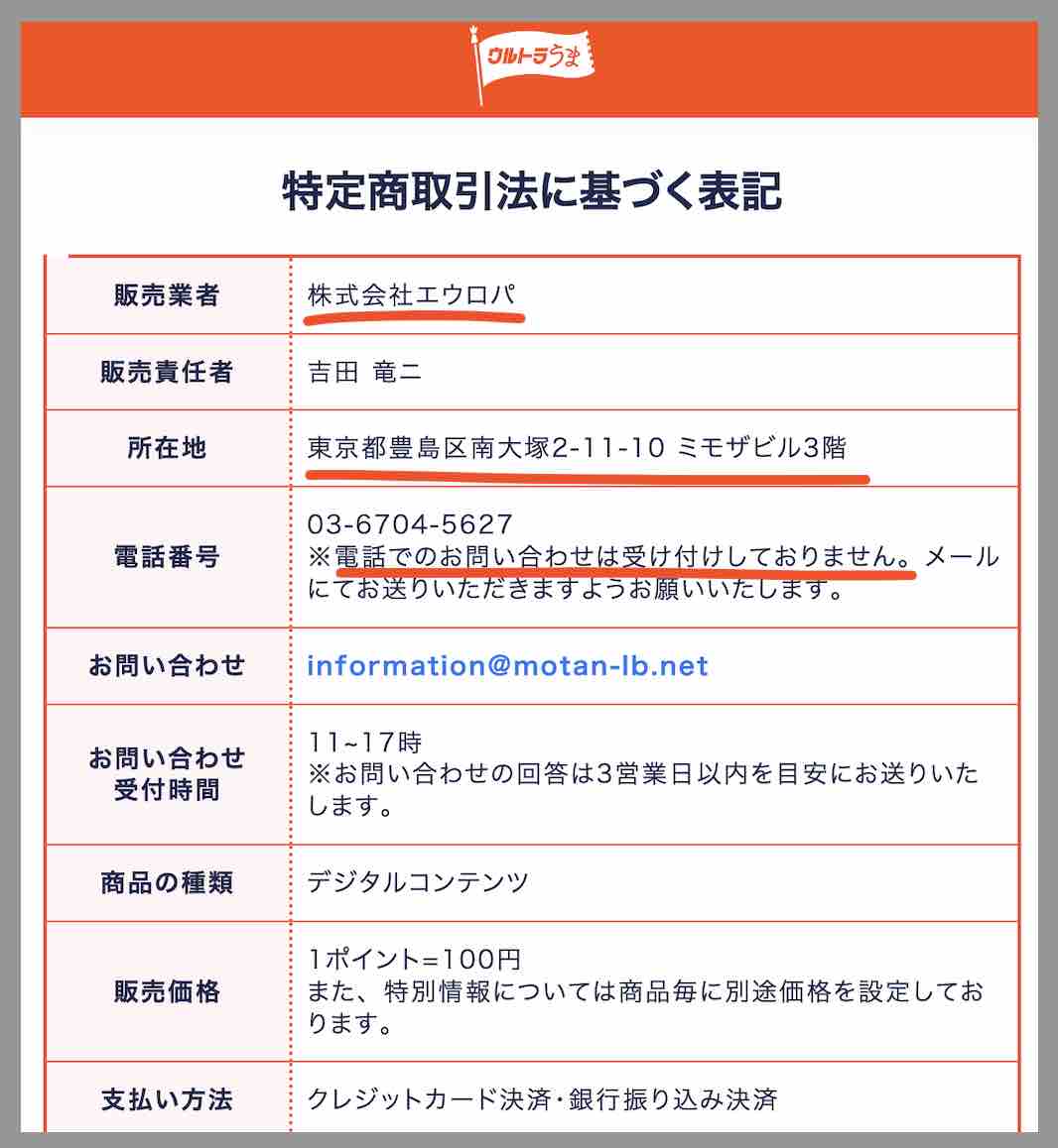 ウルトラうまという競馬予想サイトの運営会社情報