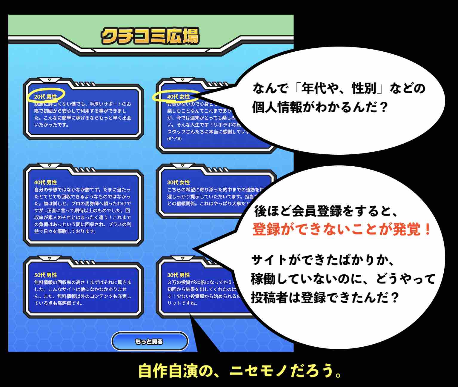 リホラボの利用者の声は自作自演