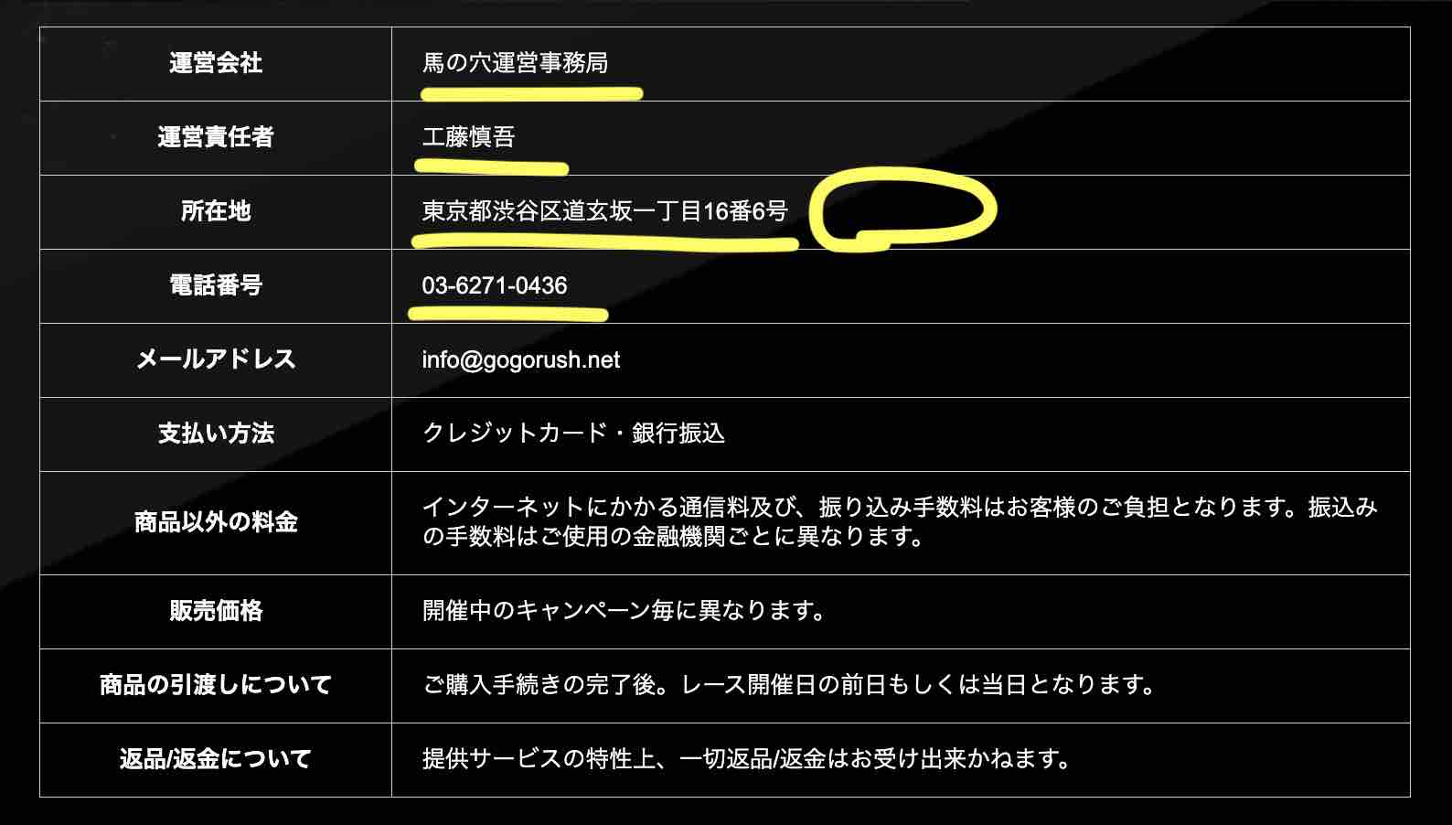 馬の穴という競馬予想サイトの運営会社情報