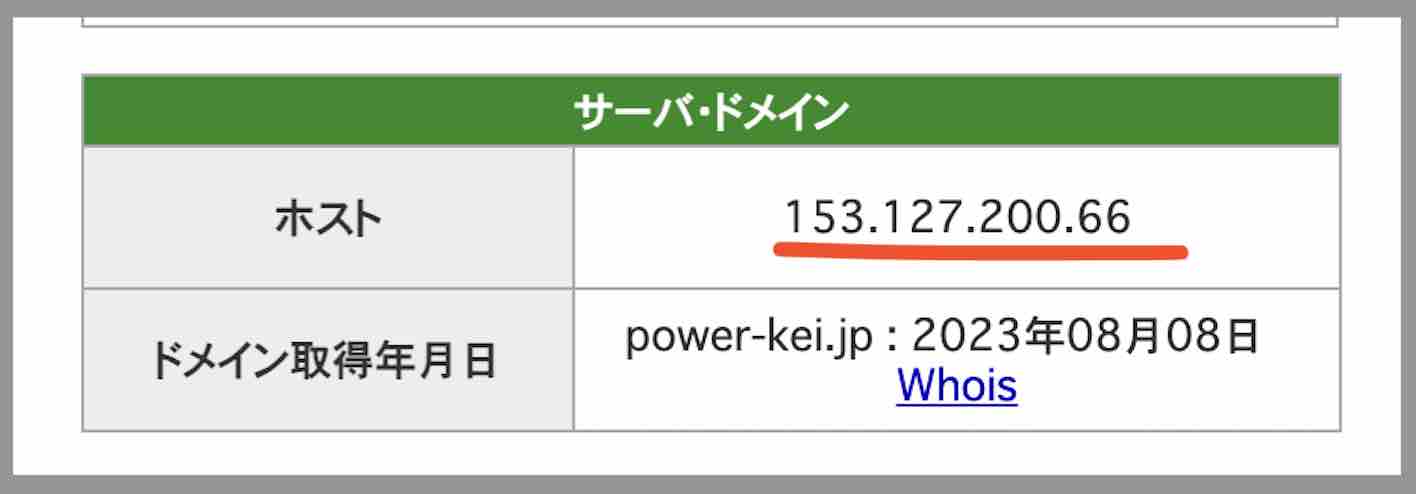 パワフル競馬AのIPアドレス
