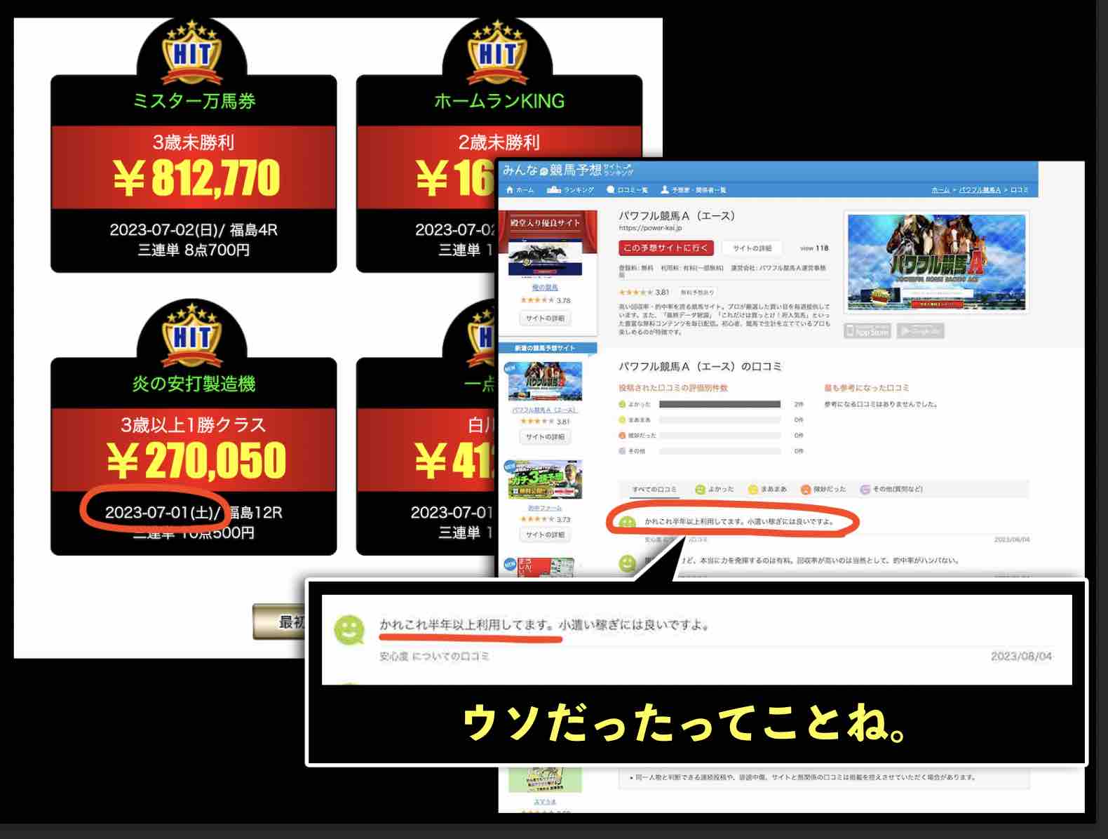 パワフル競馬Aの的中実績を検証
