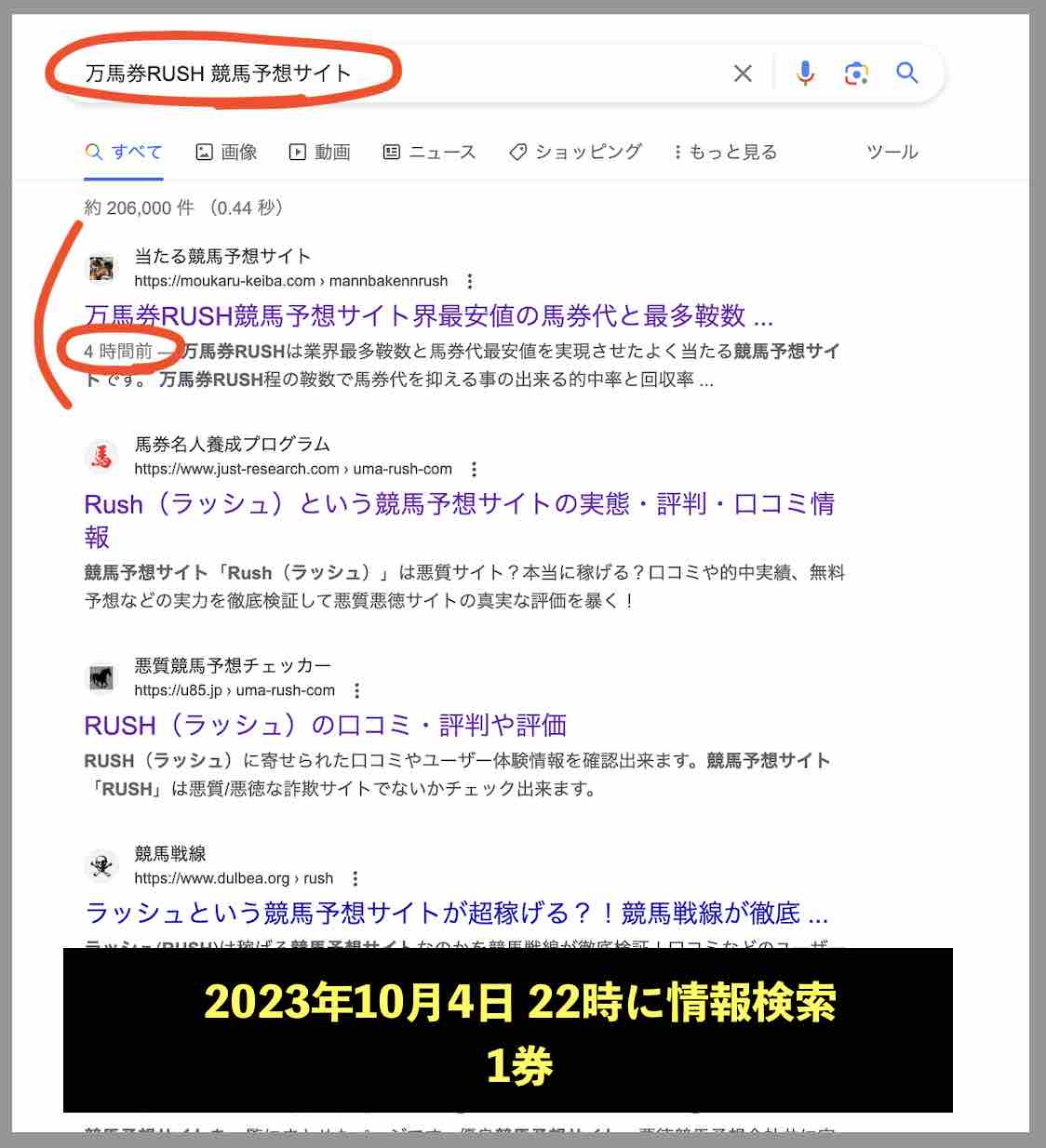 万馬券RUSH(万馬券ラッシュ)のサイト情報検索結果