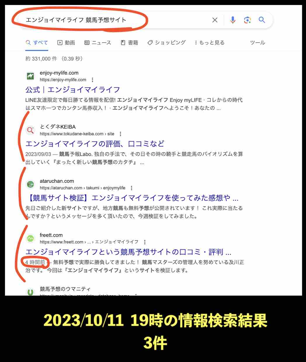 エンジョイマイライフのサイト情報検索結果