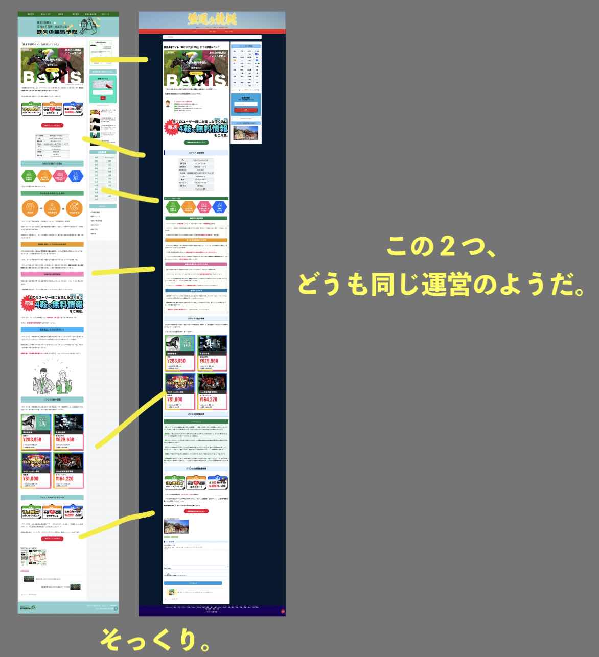 この2サイトはBAXIS(バクシス)と関係あるのか?