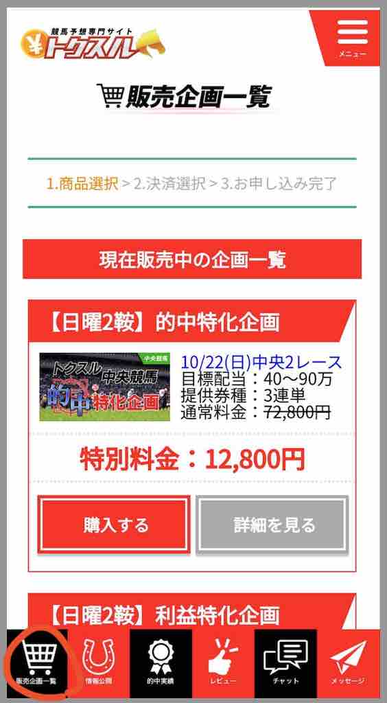 トクスルという競馬予想サイトが提供する競馬予想