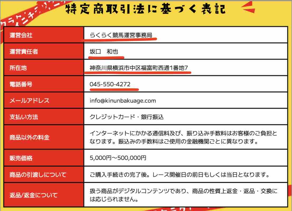 らくらく競馬という競馬予想サイトの運営会社情報