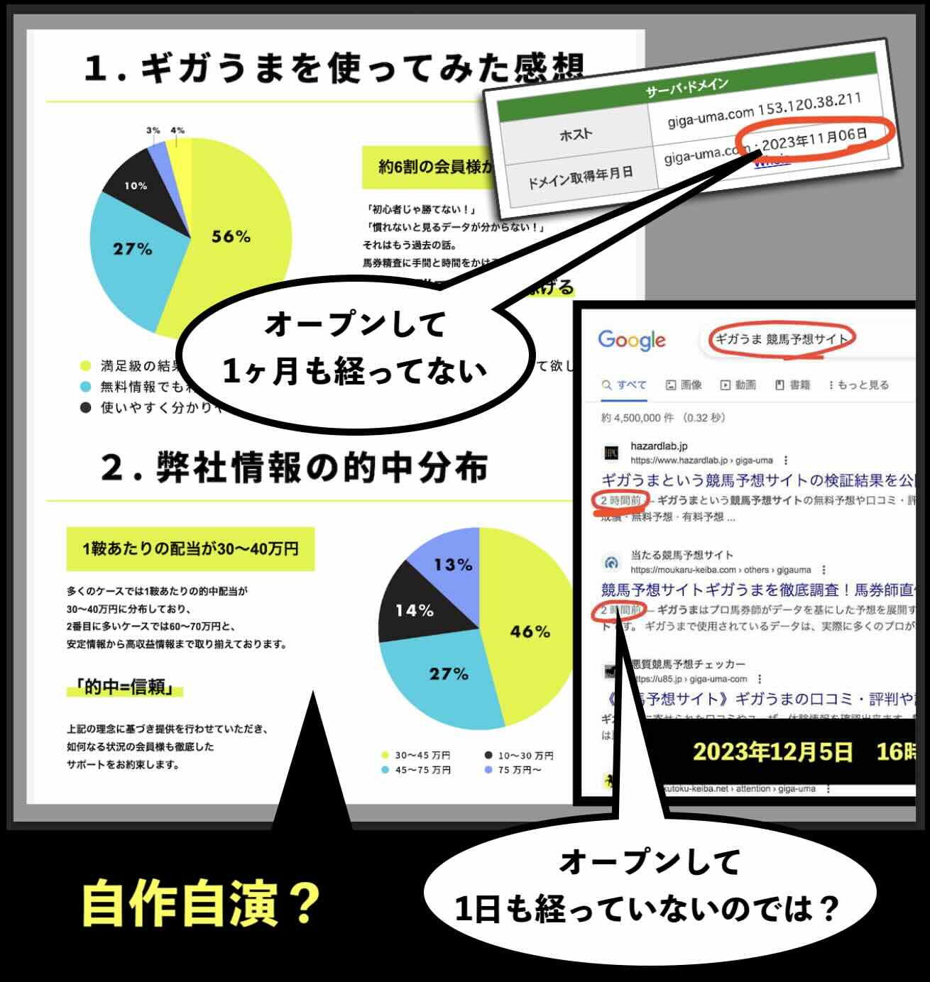 ギガうまのアンケート結果?は自作自演