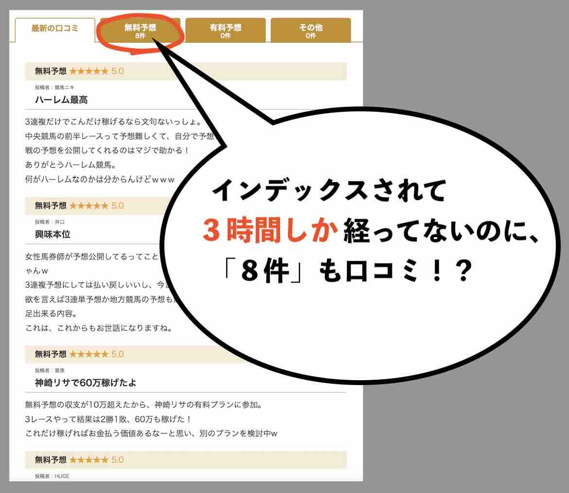 怪しすぎる口コミ