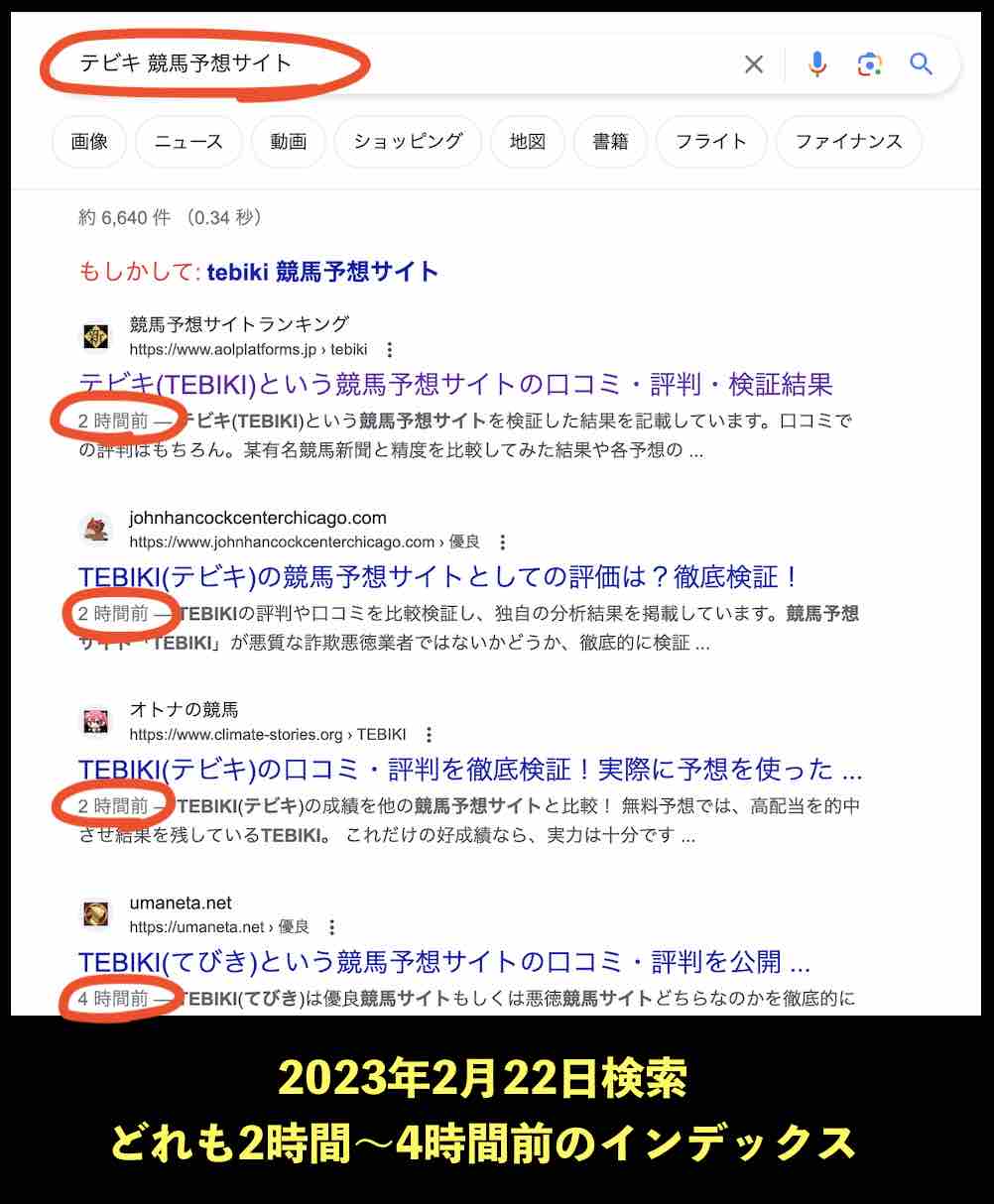 TEBIKI(てびき)のサイト情報検索結果