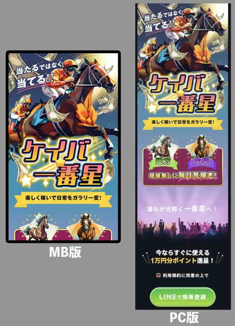 ケイバ一番星という競馬予想サイトの非会員ページ