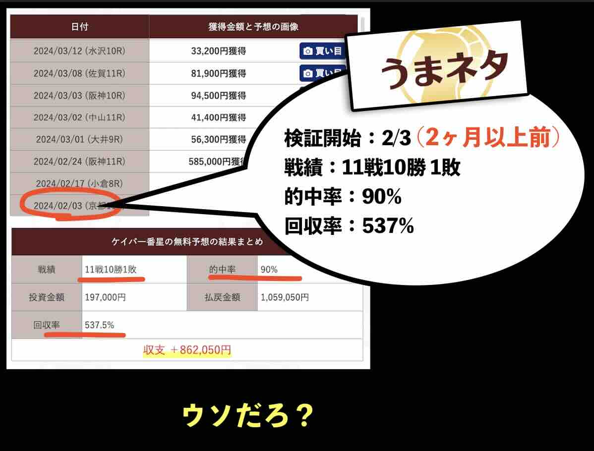 ケイバ一番星の集客サイト:うまネタ