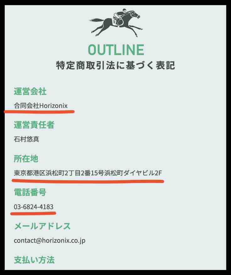 ウマテクという競馬予想サイトの運営会社情報