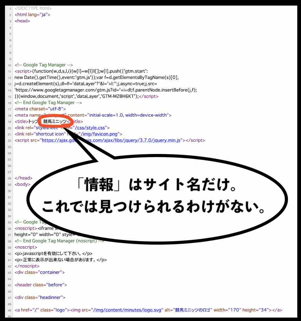競馬ミニッツのソースコードがスカスカ