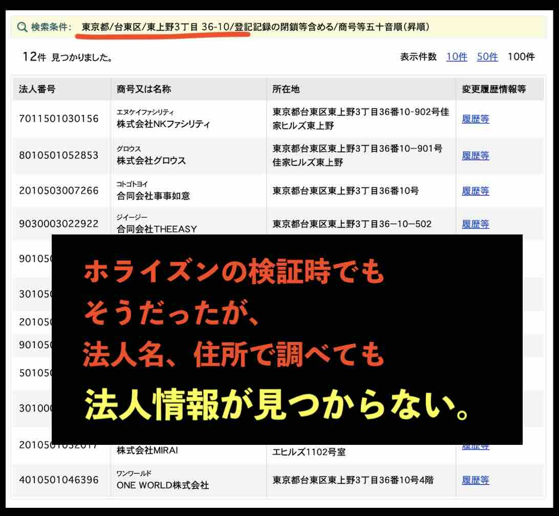 株式会社ヴィレッジが見つからない