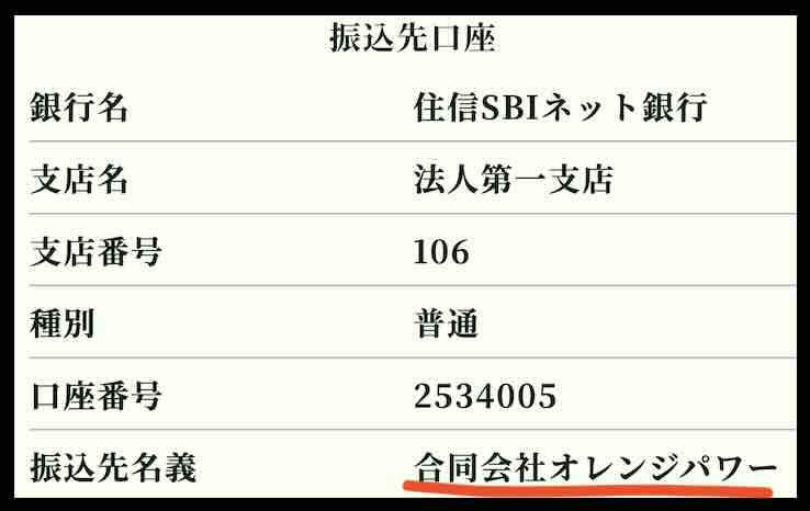 競馬ナンバー1の振込先口座名義を調べた結果