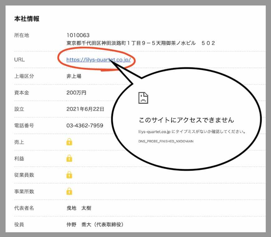 リリーズカルテット株式会社の情報