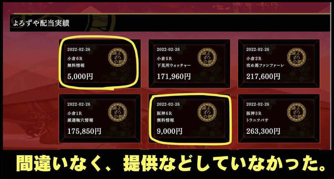 提供前から実績が記載されていた例