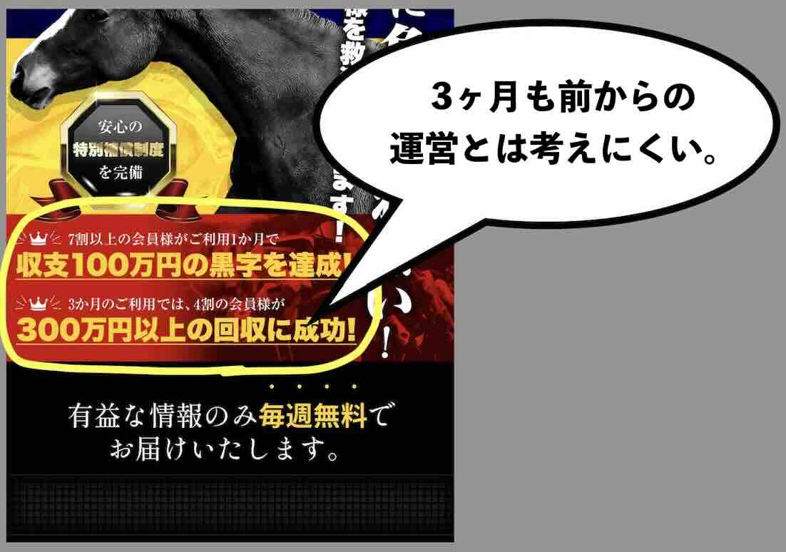 スター競馬は3ヶ月も前から運営していたか?