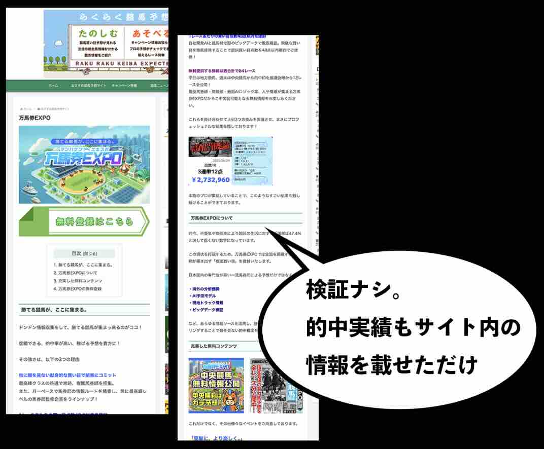 万馬券EXPOの外部集客サイト