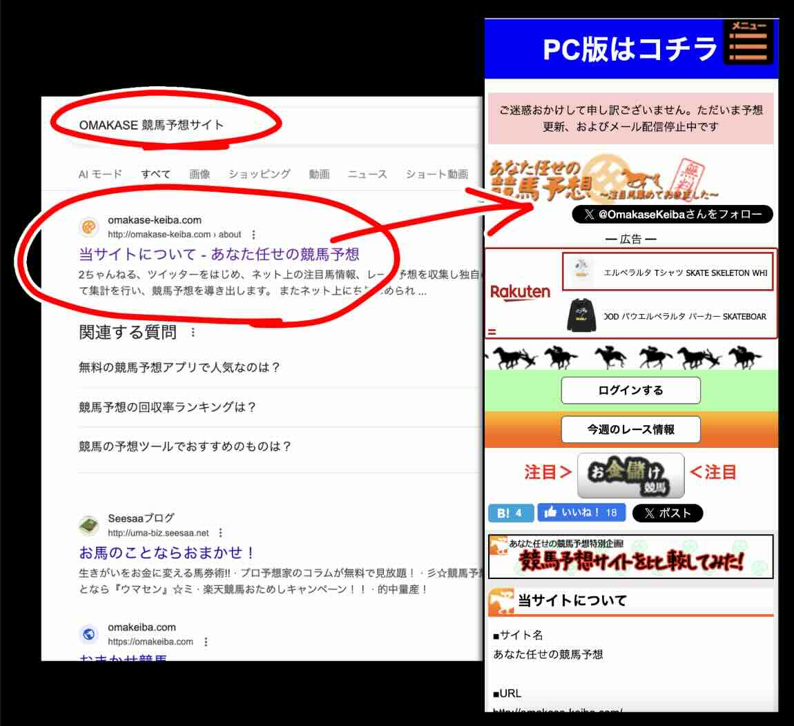 OMAKASEとは無関係の同名urlのサイト