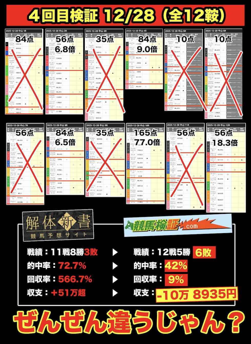 カチウマの定理の長期検証結果