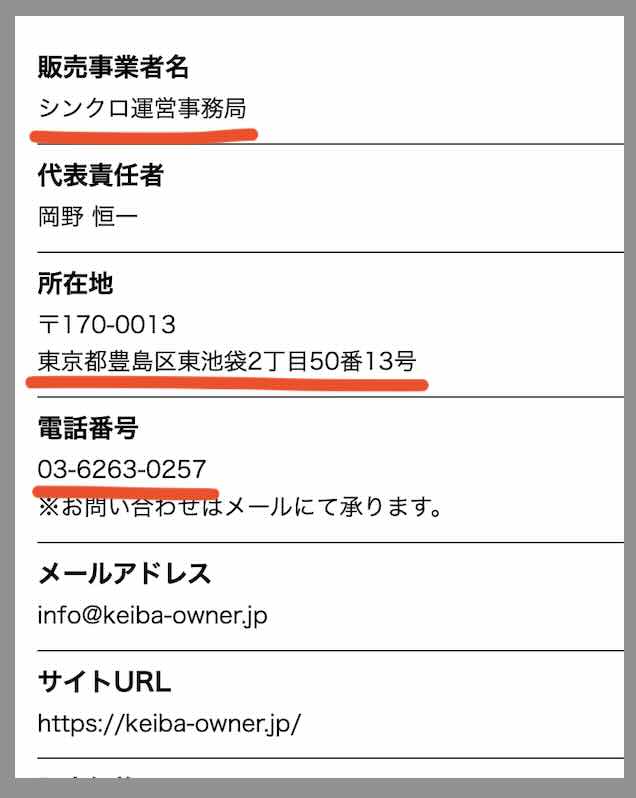 特定商取引法に基づく記載